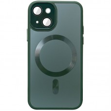 Чехол TPU+Glass Sapphire Midnight with MagSafe для Apple iPhone 13 (6.1")  Зеленый / Forest green - 00000065446_3