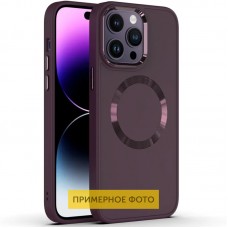 TPU чехол Bonbon Metal Style with MagSafe для Apple iPhone 16 Pro (6.3")  Бордовый / Plum - 00000074339_2