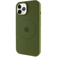 Чохол Silicone Case Full Protective (AA) with MagSafe для Apple iPhone 11 Pro (5.8")  Зелений / Dark Olive - 00000076424_9