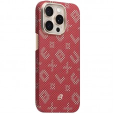 TPU+PC чохол Blueo Gilded Tactile Woven with MagSafe для Apple iPhone 15 Pro Max (6.7")  Red - 00000085973_2