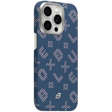 TPU+PC чохол Blueo Gilded Tactile Woven with MagSafe для Apple iPhone 15 Pro Max (6.7")  Blue - 00000085973_1