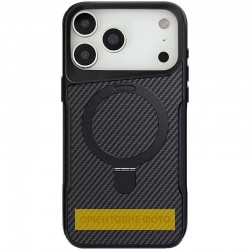 TPU+PC чохол Metal Buttons with MagSafe Carbon Ring для Apple iPhone 17 Air (6.5")  Чорний - 00000080930_3