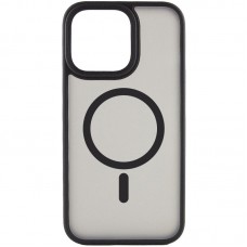 TPU+PC чохол Metal Buttons with MagSafe для Apple iPhone 12 Pro / 12 (6.1")  Чорний / Black - 00000054122_1