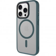 TPU+PC чохол Metal Buttons with MagSafe для Apple iPhone 15 Pro Max (6.7")  Зелений - 00000065612_1