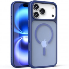 TPU+PC чохол Metal Buttons with MagSafe для Apple iPhone 17 Pro (6.3")  Синій / Navy Blue - 00000081724_3