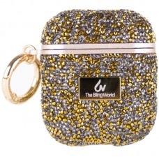 TPU чохол Bling World Rock Diamond для навушників AirPods 1/2  Золотий - 00000057525_4