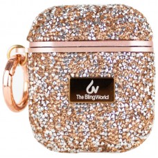 TPU чохол Bling World Rock Diamond для навушників AirPods 1/2  Рожевий - 00000057525_3