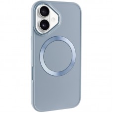 TPU чохол Bonbon Metal Style with MagSafe для Apple iPhone 16 (6.1")  Блакитний / Mist Blue - 00000074337_3