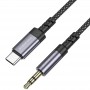 Аудіо кабель Aux Borofone BL24 Graceful Type-C to AUX 3.5mm) (1m)