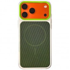 Чохол TPU TechWoven Hybrid with MagSafe для Apple iPhone 17 Pro (6.3")  White / Green - 00000084837_7