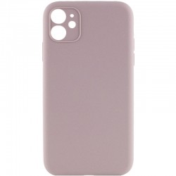 Чохол Silicone Case Full Camera Protective (AA) NO LOGO для Apple iPhone 12 (6.1")  Сірий / Lavender - 00000070224_5