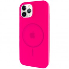 Чохол Silicone Case Full Protective (AA) with MagSafe для Apple iPhone 12 Pro / 12 (6.1")  Рожевий / Barbie pink - 00000076426_17