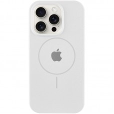 Чохол Silicone Case Full Protective (AA) with MagSafe для Apple iPhone 15 Pro (6.1")  Білий / White - 00000076435_2