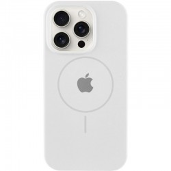 Чохол Silicone Case Full Protective (AA) with MagSafe для Apple iPhone 15 Pro (6.1")  Білий / White - 00000076435_2