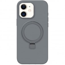 Чохол Silicone Case Full Protective NO LOGO with Ring для Apple iPhone 11 (6.1")  Grey - 00000078475_3