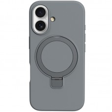 Чохол Silicone Case Full Protective NO LOGO with Ring для Apple iPhone 16 (6.1")  Grey - 00000078486_4
