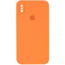 Чохол Silicone Case Square Full Camera Protective (AA) для Apple iPhone XS Max (6.5")  Помаранчевий / Papaya - 00000040232_17