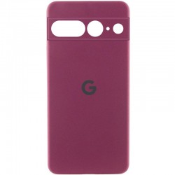 Чохол Silicone Cover Lakshmi Full Camera (AAA) with Logo для Google Pixel 7 Pro  Бордовий / Plum - 00000072121_1