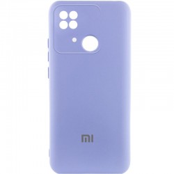 Чохол Silicone Cover Lakshmi Full Camera (AAA) with Logo для Xiaomi Redmi 10C  Бузковий / Dasheen - 00000074193_5