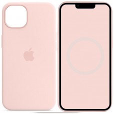 Чохол Silicone case (AAA) with Magsafe and Animation для Apple iPhone 14 (6.1")  Рожевий / Chalk Pink - 00000072055_3