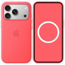 Чохол Silicone case (AAA) with Magsafe and Animation для Apple iPhone 17 Pro (6.3")  Bright Guava - 00000081569_18