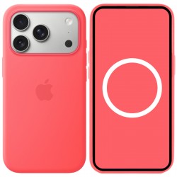Чохол Silicone case (AAA) with Magsafe and Animation для Apple iPhone 17 Pro (6.3")  Bright Guava - 00000081569_18