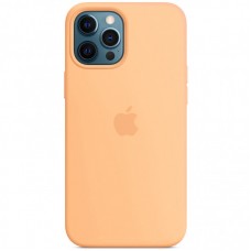 Чохол Silicone case (AAA) with Magsafe для Apple iPhone 12 Pro Max (6.7")  Помаранчевий / Cantaloupe - 00000042950_10