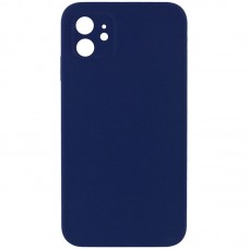 Чохол Silicone Case Square Full Camera Protective (AA) NOLOGO для Apple iPhone 11 (6.1")  Темно-синій / Midnight blue - 00000072154_24