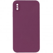Чохол Silk Square Full Camera Protective (AA) NO LOGO для Apple iPhone X / XS (5.8")  Бордовий / Maroon - 00000072151_4