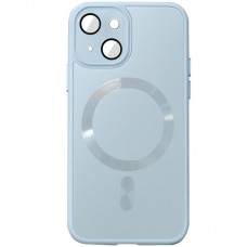 Чохол TPU+Glass Sapphire Midnight with MagSafe для Apple iPhone 14 (6.1")  Блакитний / Blue - 00000065449_2