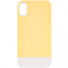 Чохол TPU+PC Bichromatic для Apple iPhone X / XS (5.8")  Creamy-yellow / White - 00000054819_8