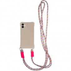 Чохол TPU CrossBody with straps для Apple iPhone 12 (6.1")  Antique White - 00000078817_1