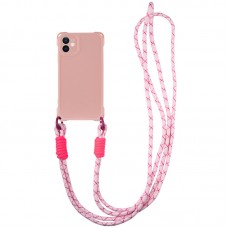 Чохол TPU CrossBody with straps для Apple iPhone 12 (6.1")  Pink - 00000078817_3