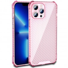 Чохол TPU Ease Carbon color series для Apple iPhone 13 Pro Max (6.7")  Рожевий / Прозорий - 00000055693_2