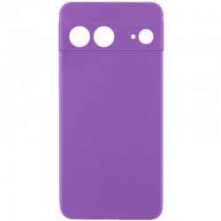 Чохол TPU GETMAN Liquid Silk Full Camera для Google Pixel 7  Фіолетовий / Purple - 00000077914_14