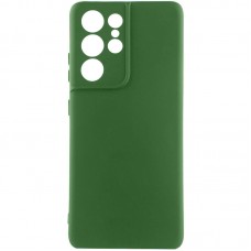 Чохол TPU GETMAN Liquid Silk Full Camera для Samsung Galaxy S22 Ultra  Зелений / Dark green - 00000075778_3