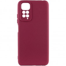 Чохол TPU GETMAN Liquid Silk Full Camera для Xiaomi Redmi Note 11 (Global) / Note 11S  Бордовий / Marsala - 00000074069_1