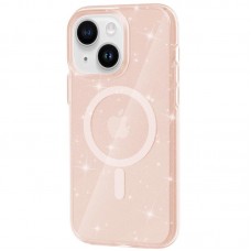 Чохол TPU Galaxy Sparkle (MagFit) для Apple iPhone 15 (6.1")  Gold+Glitter - 00000066252_3