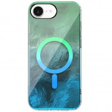 Чохол TPU Shiny Mountain (MagFit) для Apple iPhone 16e (6.1")  Green / Blue - 00000077834_4