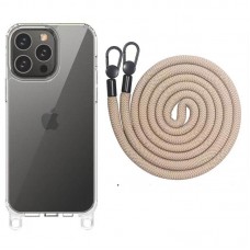 Чохол TPU Transparent with Straps для Apple iPhone 12 Pro Max (6.7")  Clay - 00000072061_2