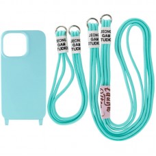 Чохол TPU two straps California для Apple iPhone 12 Pro / 12 (6.1")  Бірюзовий / Marine Green - 00000055805_3