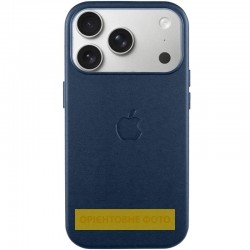 Чохол шкіряний Leather Case (AA) with MagSafe and Animation для Apple iPhone 17 Air (6.5")  Dark Blue - 00000084664_5