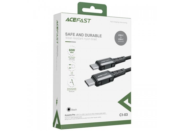 Дата кабель Acefast C1-03 Type-C to Type-C 60W (1.2m)