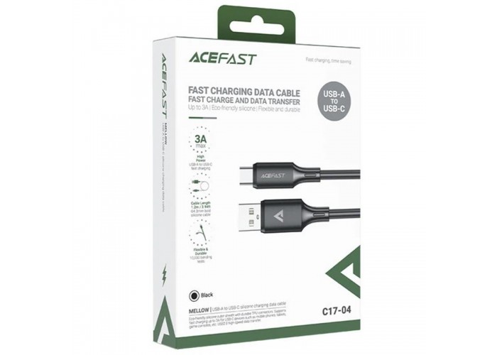 Дата кабель Acefast C17-04 USB to Type-C 3A (1.2m)