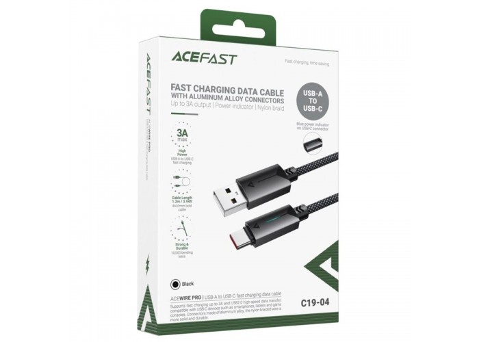 Дата кабель Acefast C19-04 USB to Type-C 3A (1.2m)