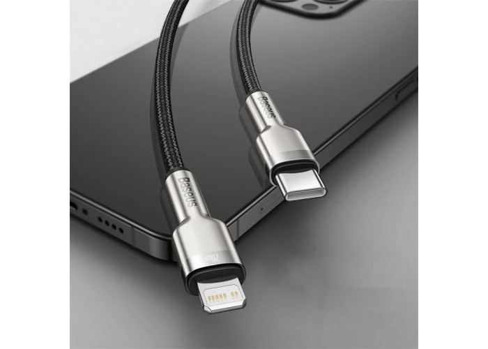 Дата кабель Baseus Cafule Series Metal Type-C to Lightning PD 20W (0.25m) (CATLJK-0)