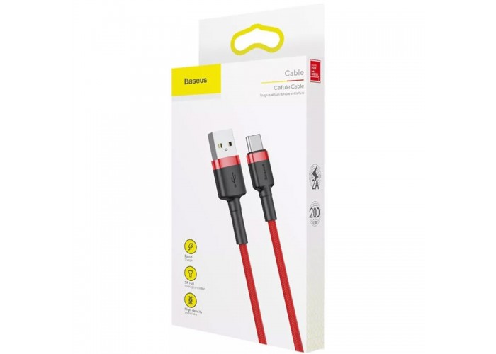 Дата кабель Baseus Cafule Type-C Cable 2A (2m) (CATKLF-C)
