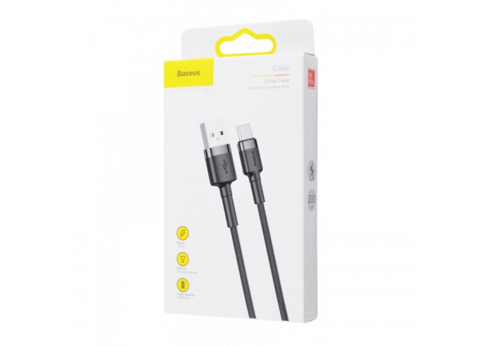 Дата кабель Baseus Cafule USB to Type-C Cable 2A (2m) (CATKLF-C)