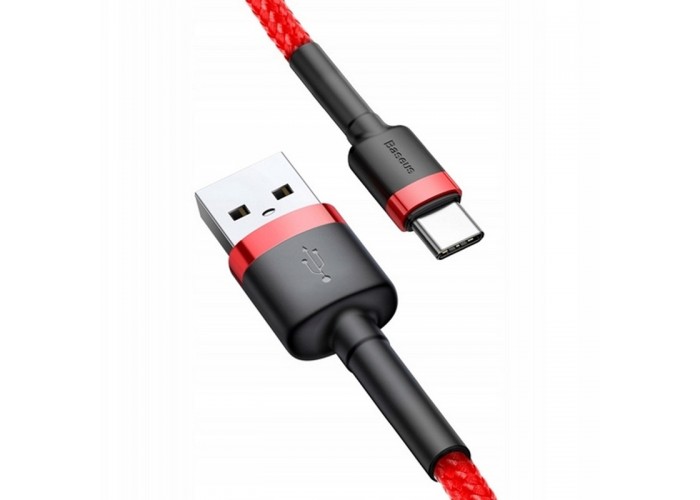 Дата кабель Baseus Cafule Type-C Cable 3A (1m) (CATKLF-B)