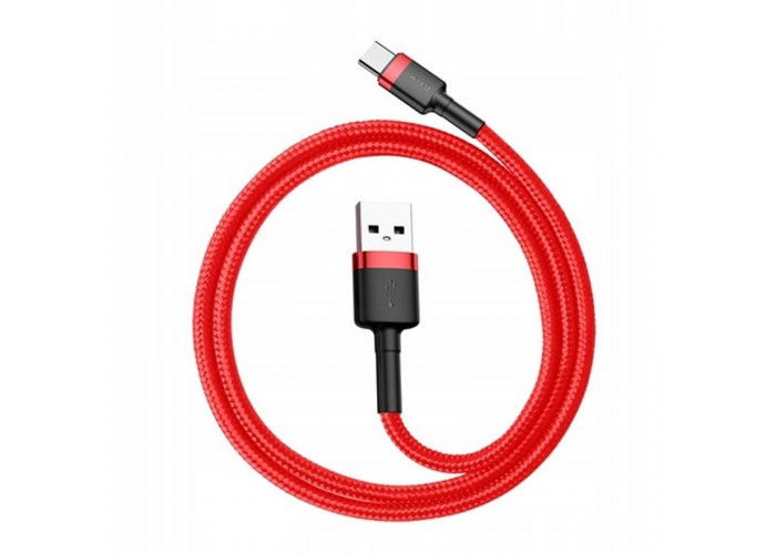 Дата кабель Baseus Cafule USB to Type-C Cable 3A (1m) (CATKLF-B)